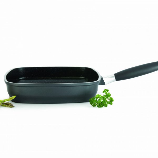 BergHOFF Eurocast – Grill Pan (white background with garnish)
